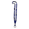 1/2" Knitted Cotton Lanyard w/ Metal Crimp & Split-Ring